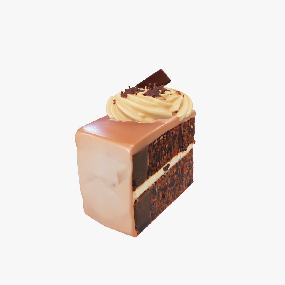Indulgent Mocha Cake 3D realistic model pack